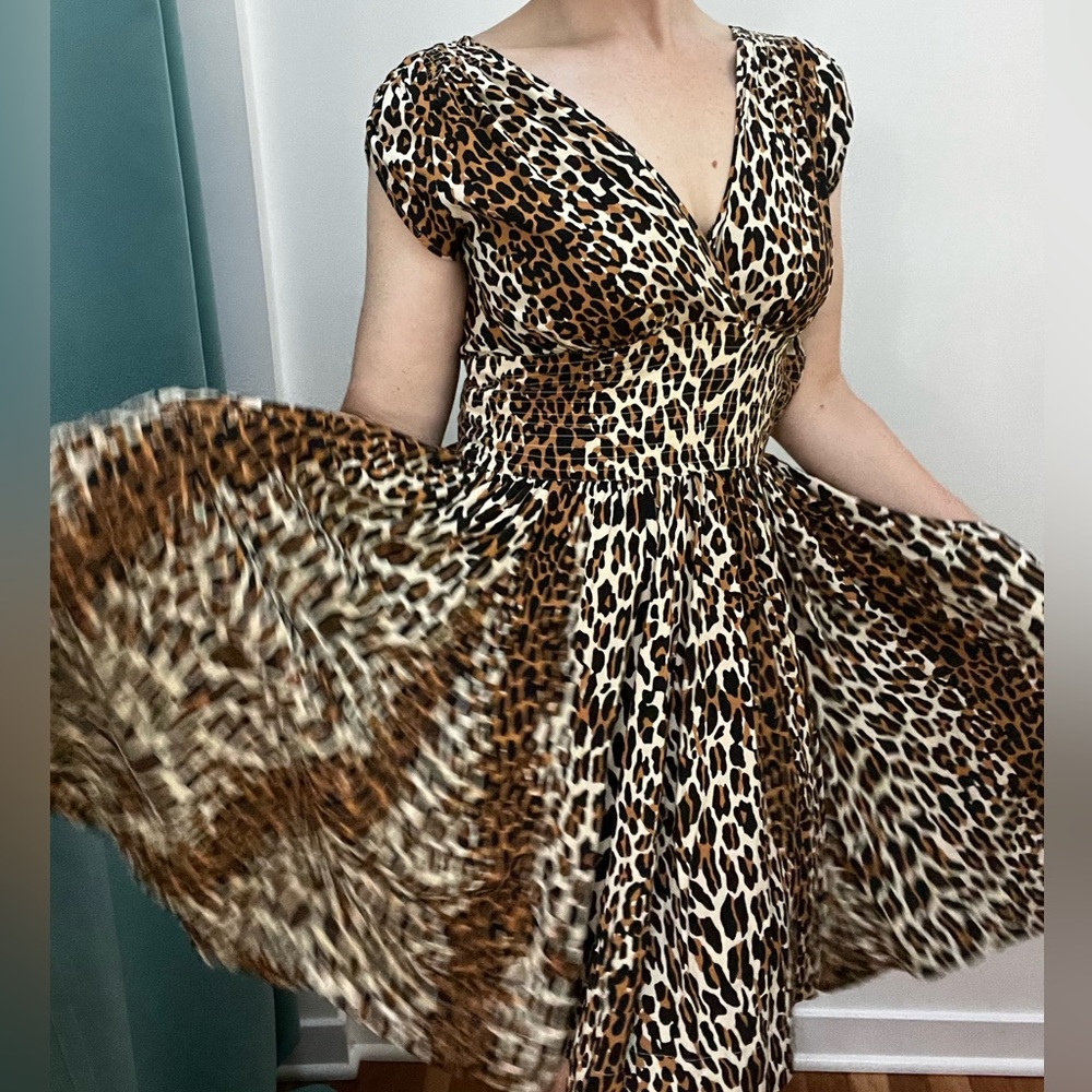 Trashy Diva Camilla Dress 1950s Leopard Size 6